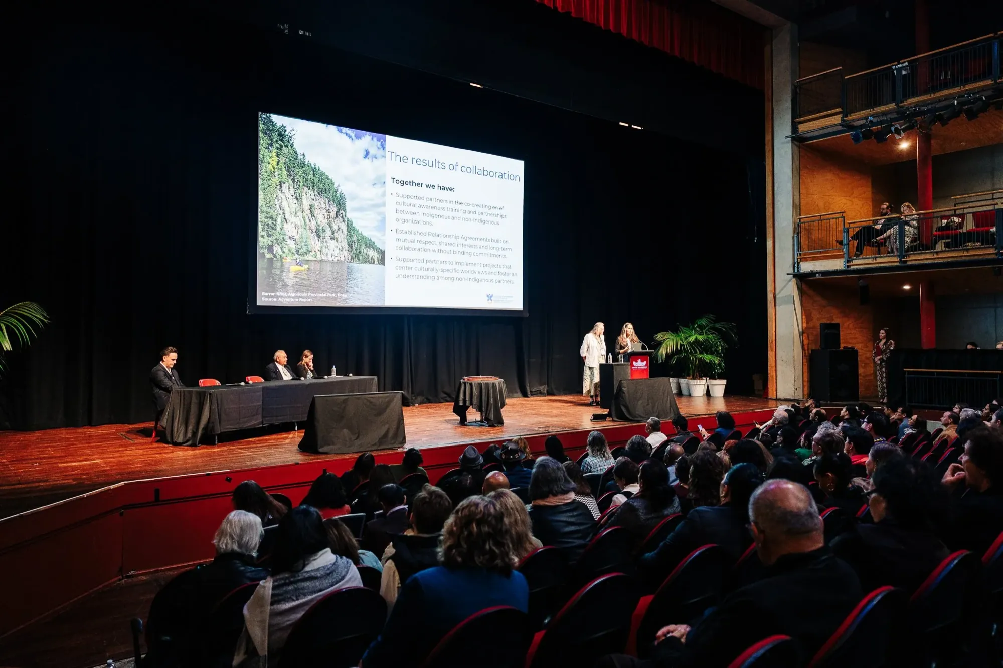 Delegates filling the theatre for a plenary session at the World Indigenous Cancer Conference, Tāmaki Makaurau, April 2026